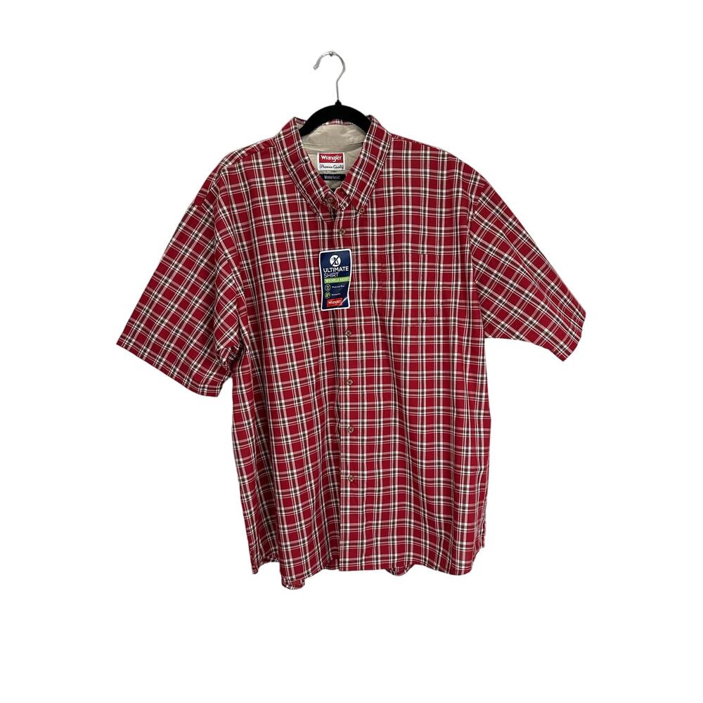 Vintage Wrangler NWT Men’s Wrinkle Resistant Plaid Button Down Shirt size 2XL